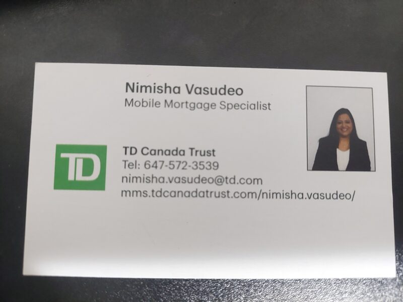 TD Canada Trust – Nimisha Vasudeo